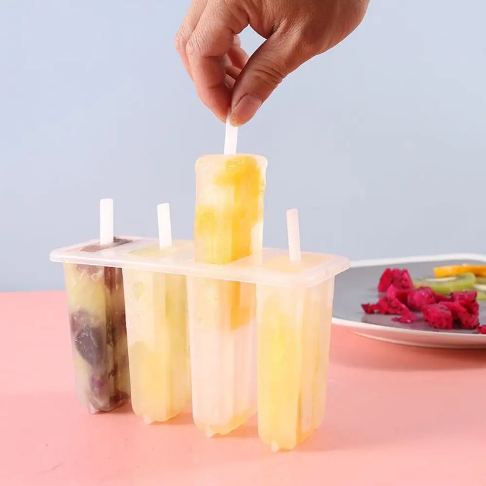 4-Link Old Popsicle Mold With Lid Home Made Homemade Mung Bean Popsicle Homemade Ice Cream Frozen Ice Cream Molds - Image 6
