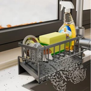 Sponge Soap Holder Draining Rack for Kitchen Countertop