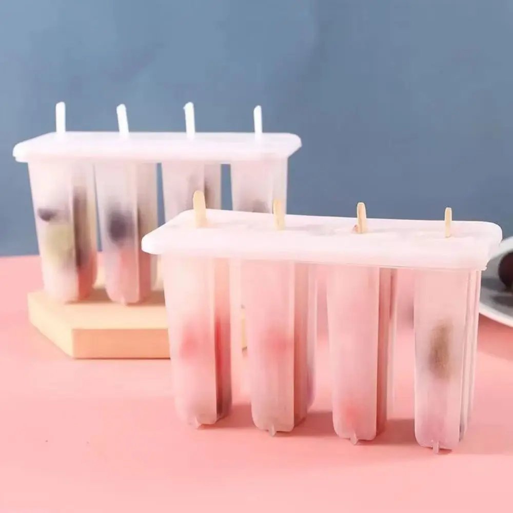 4-Link Old Popsicle Mold With Lid Home Made Homemade Mung Bean Popsicle Homemade Ice Cream Frozen Ice Cream Molds - Image 3
